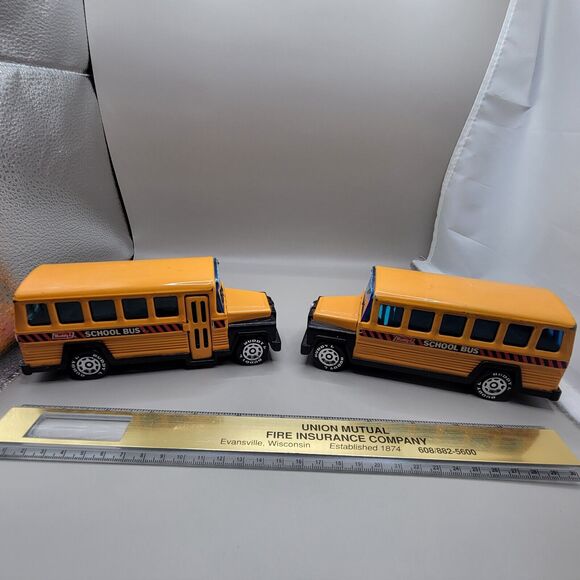 Vintage 1980 Buddy L School Bus - Lot of 2 - Picture 1 of 12